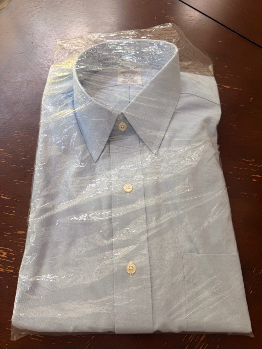 NWT Men's Brooks Brothers Light Blue Dress Shirt - Classic Point Collar